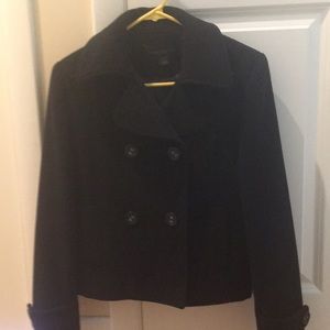 Double breasted wool pea coat